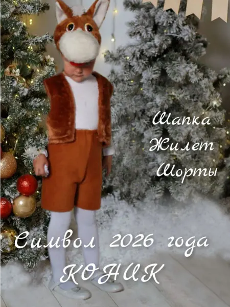 Карнавальный костюм детский Коник символ 2026 года