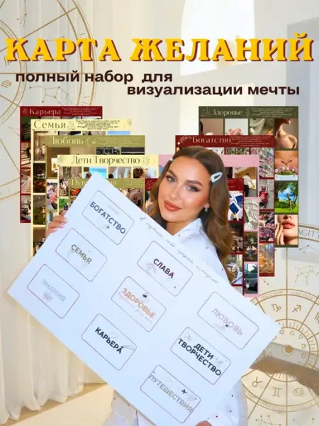 Карта желаний 2026-2027, аффирмации и лунный календарь