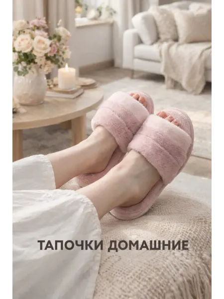 InCher Тапочки домашние меховые