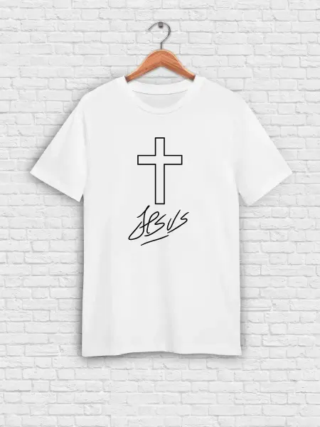 Jesus loves you футболка Христианская с Крестом Православная