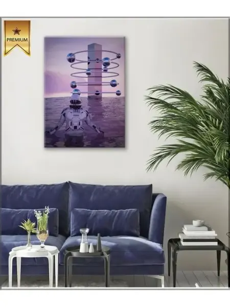 Classic Art Картина на холсте Человек в космосе и воде - 20х30