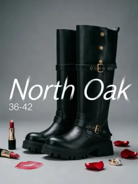 North Oak демисезонные Ботинки высокие на платформе с пряжками
