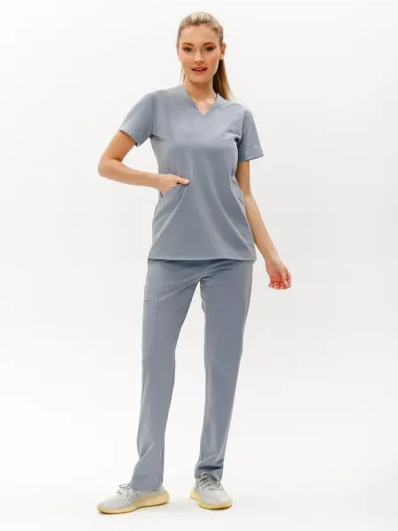 UP UNIFORMS Медицинский костюм №1 (СЕРО-ГОЛУБОЙ)