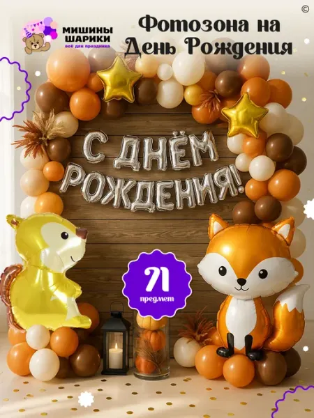 Мишины Шарики Фотозона из воздушных шаров на день рождения девочке