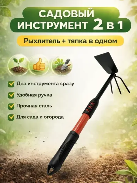Влар Тяпка рыхлитель для сада и грядок 2в1