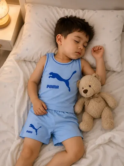 Puma комплект детский майка шорты 3-8 лет летний костюм детский набор
