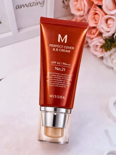 Тональный крем для лица Missha M Perfect Cover B.B Cream SPF42/PA+++, тон 21