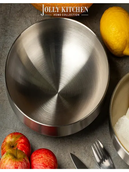 JOLLY KITCHEN Миска нержавеющая сталь двойные стенки 21 см