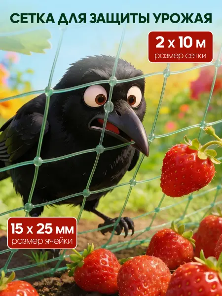 Garden Show Сетка для защиты урожая от птиц 2х10м