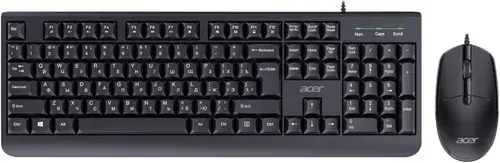 Комплект клавиатура и мышь проводные 1.8м Acer 2000dpi, 4 кнопки, 104 клавиш черный ZL.ACCCC.015