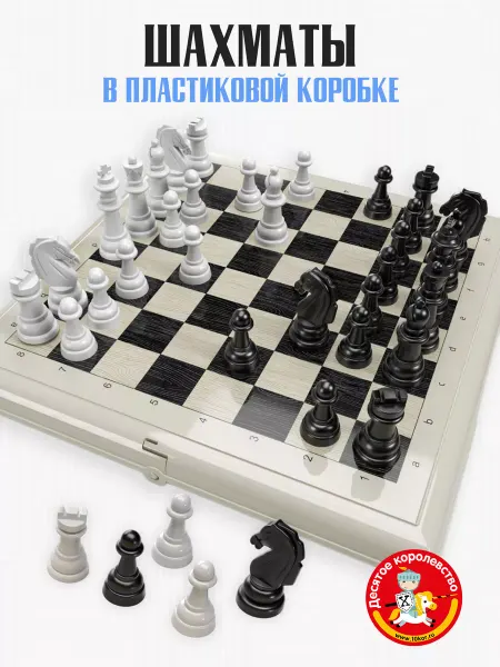 ДЕСЯТОЕ КОРОЛЕВСТВО Шахматы для детей с доской 21х21 см