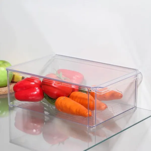 Органайзер для холодильника с крышкой IDEA, 20х30х10 см, цвет прозрачный