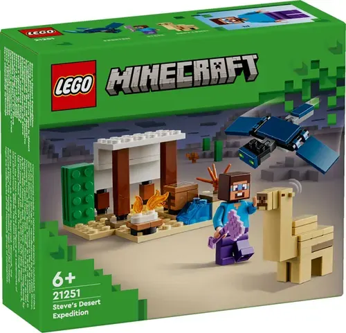 Конструктор LEGO Minecraft Экспедиция Стива в пустыню, 75 деталей, возраст от 6+, 21251