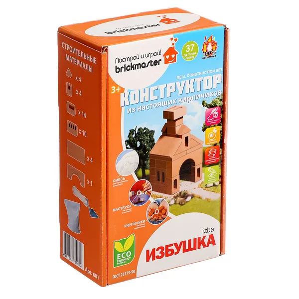 Конструктор керамический для детского творчества Избушка , 37 деталей