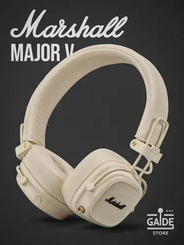 Беспроводные наушники Marshall Major V Bluetooth, кремовый