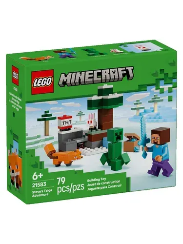 Конструктор LEGO Minecraft Приключения Стива в тайге, возраст от 7+, 21583