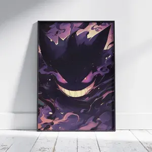 Плакат на стену для интерьера Покемон (Генгар 9) - Постер по аниме игре Pokemon формата А4 (21x30 см)