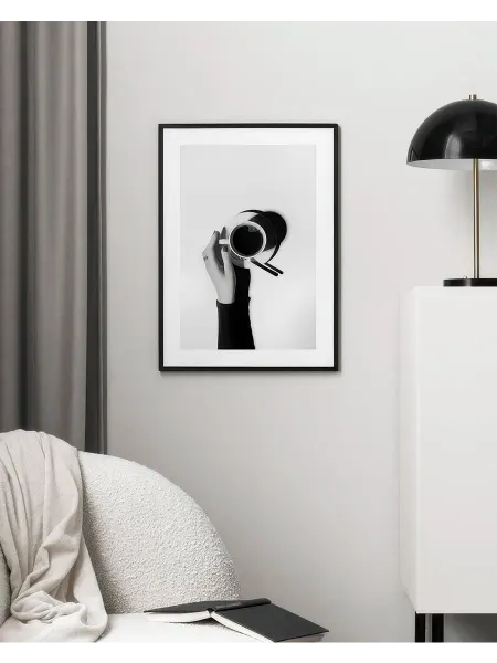 Onllyart Постер 21x30 черно-белый кофе