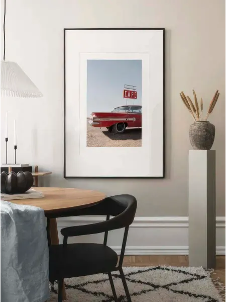 Onllyart Постер 21x30 красный классический автомобиль