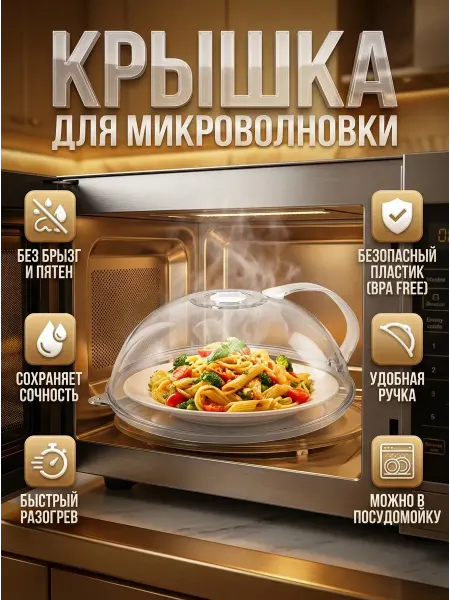 AKMCASH Крышка для микроволновки СВЧ печи 22,5 см