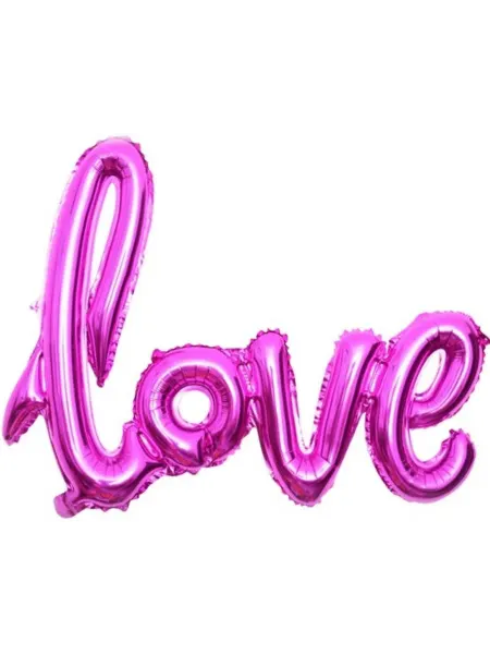 Дон Баллон Шар (22'' 56 см) Фигура, Надпись "Love", Фуше