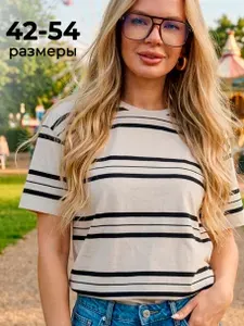 Футболка Селтекс Хлопок, в полоску