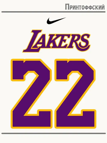 Принтоффский Термонаклейка баскетбол lakers 22