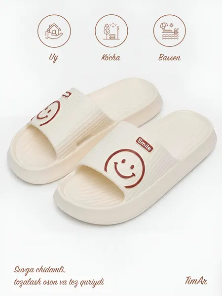 Женские повседневные ЭВА SMILE шлепанцы TimAr для дома, бассейна и улицы