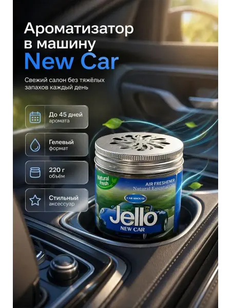 ASTRUM Ароматизатор для автомобиля гелевый New Car 220 г