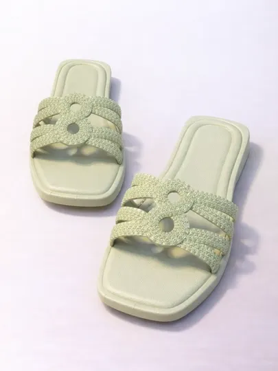 Летние женские тапочки с косичкой, мягкие, удобные, маломерят, 36-41