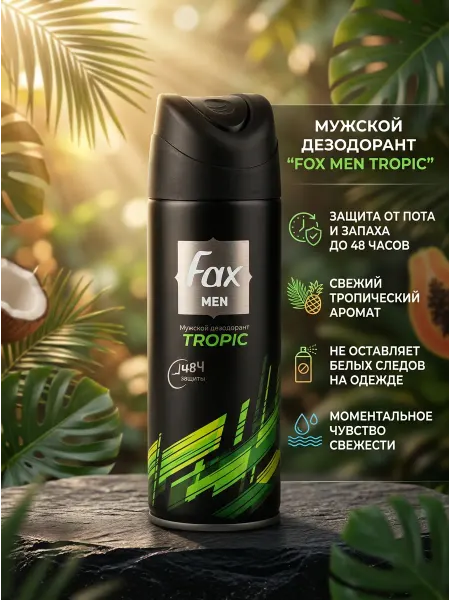 FAX Мужской дезодорант Men Tropic 200ml