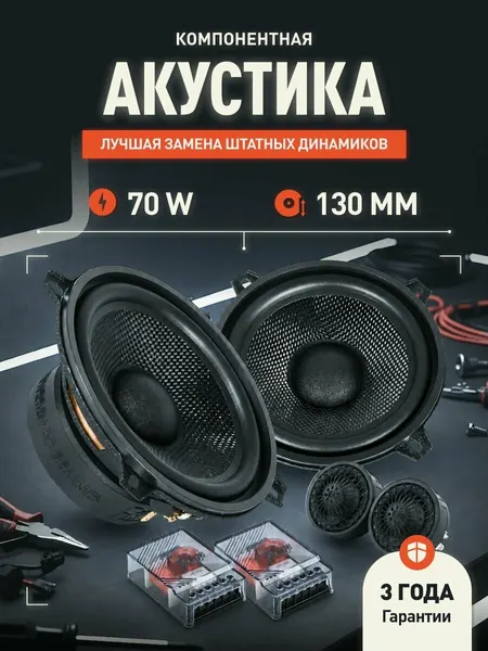 Динамики автомобильные AMP AMP PRO X 5.25, компонентная АС
