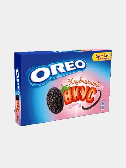 Печенье Oreo, с какао и начинкой со вкусом клубники, 228 г