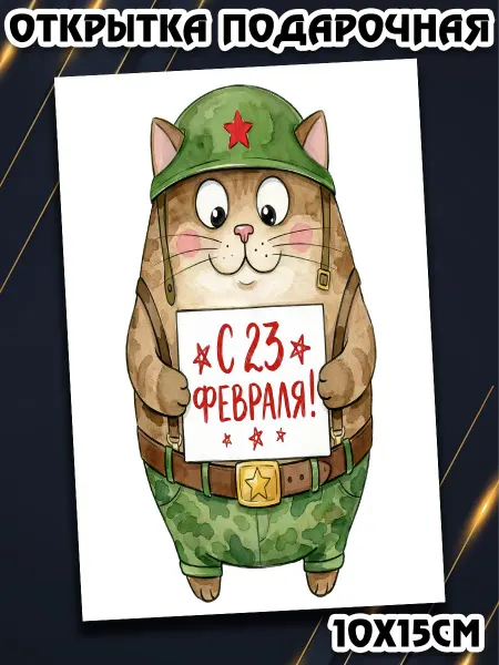 Podarkez Сувенир котик на день защитника оригинальный