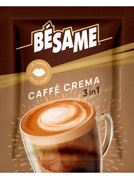 MACCOFFEE Кофейный напиток Besame Caffe Crema, 5 пакетиков по 23,5г