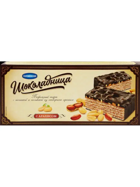 Торт вафельный ШОКОЛАДНИЦА с арахисом, 230г