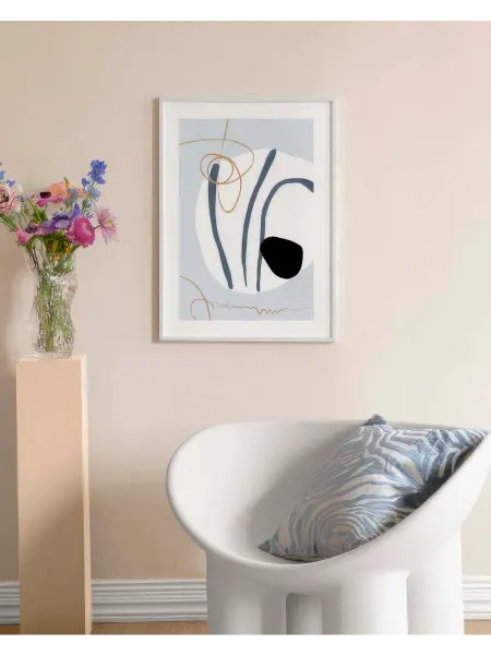 Onllyart Постер 21x30 абстрактные синие полосы №1
