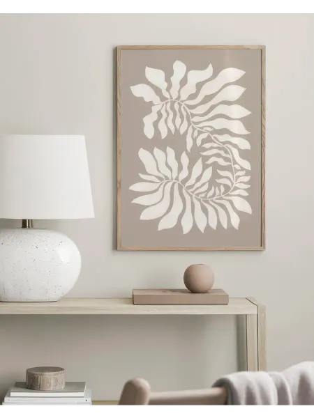Onllyart Постер 21x30 Бежевое графическое растение