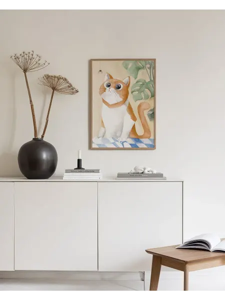 Onllyart Постер 21x30 любопытный кот
