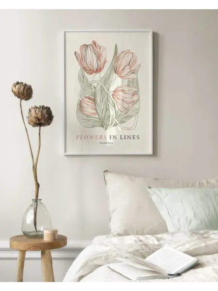 Onllyart Постер 21x30 Цветы в линиях №2