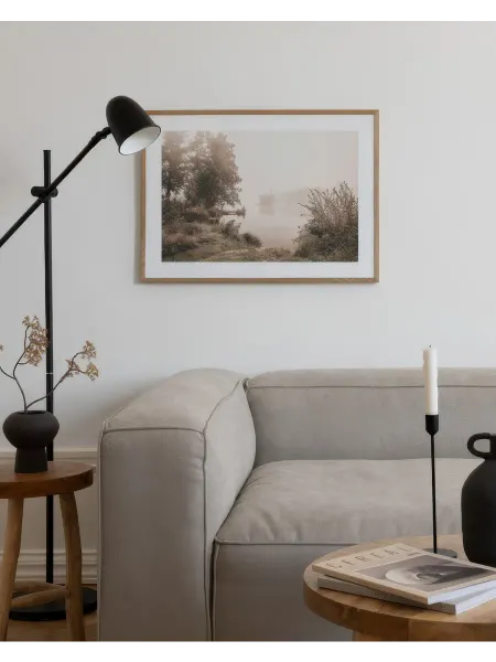 Onllyart Постер 21x30 туманное утреннее озеро