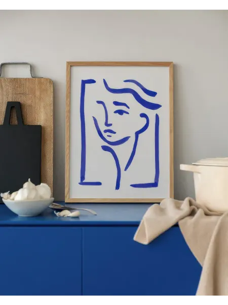 Onllyart Постер 21x30 портрет в синем цвете