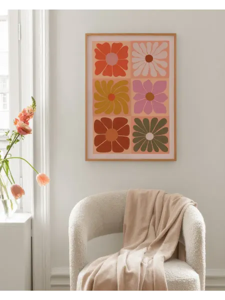 Onllyart Постер 21x30 цветочная сетка