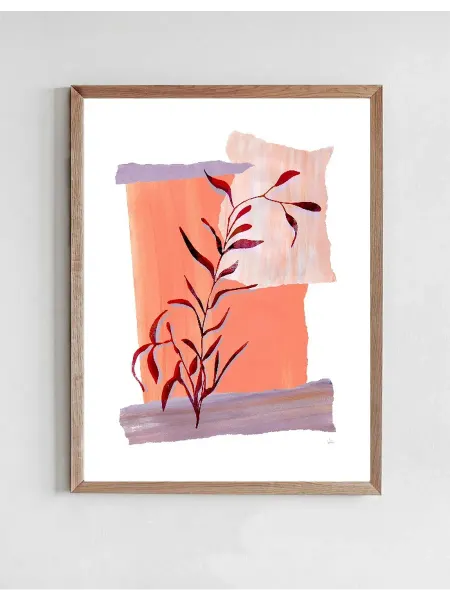 Onllyart Постер Абстрактный силуэт листа 40x50