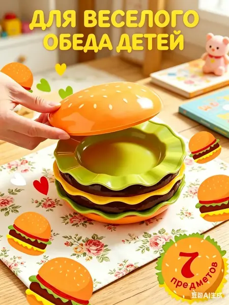ART HOUSE Glass & Decor Набор тарелок пластиковых многоразовых