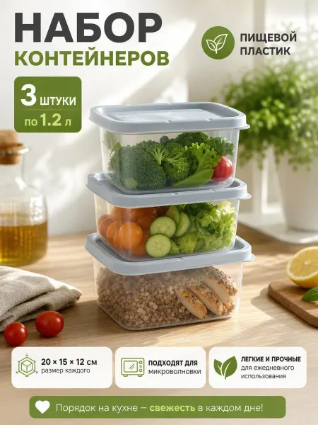 Man Made контейнеры пластиковые с крышкой