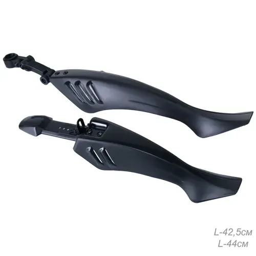 Крылья комплект для велосипеда GT-DSY-S 24/26", пластиковые, черные