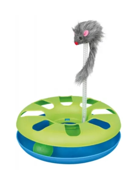 Интерактивная игрушка для кошек Trixie Crazy Circle с мышкой, 24 × 29 см