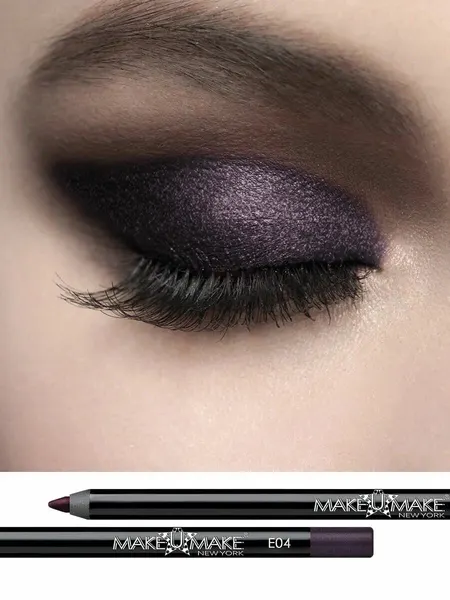 Подводка-тени-каял 24 часа, 3в1, MAKEUMAKE, коричневый c шиммером + точилка