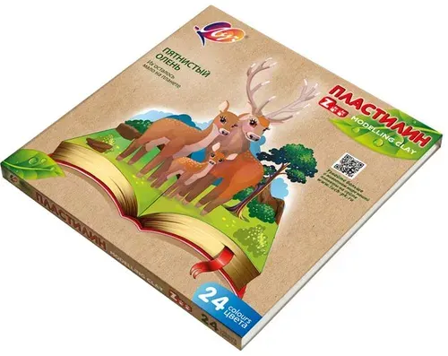 Луч Пластилин мягкий Zoo 24 цветов, 360 г/